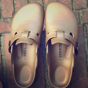 Birkenstocks rose gold